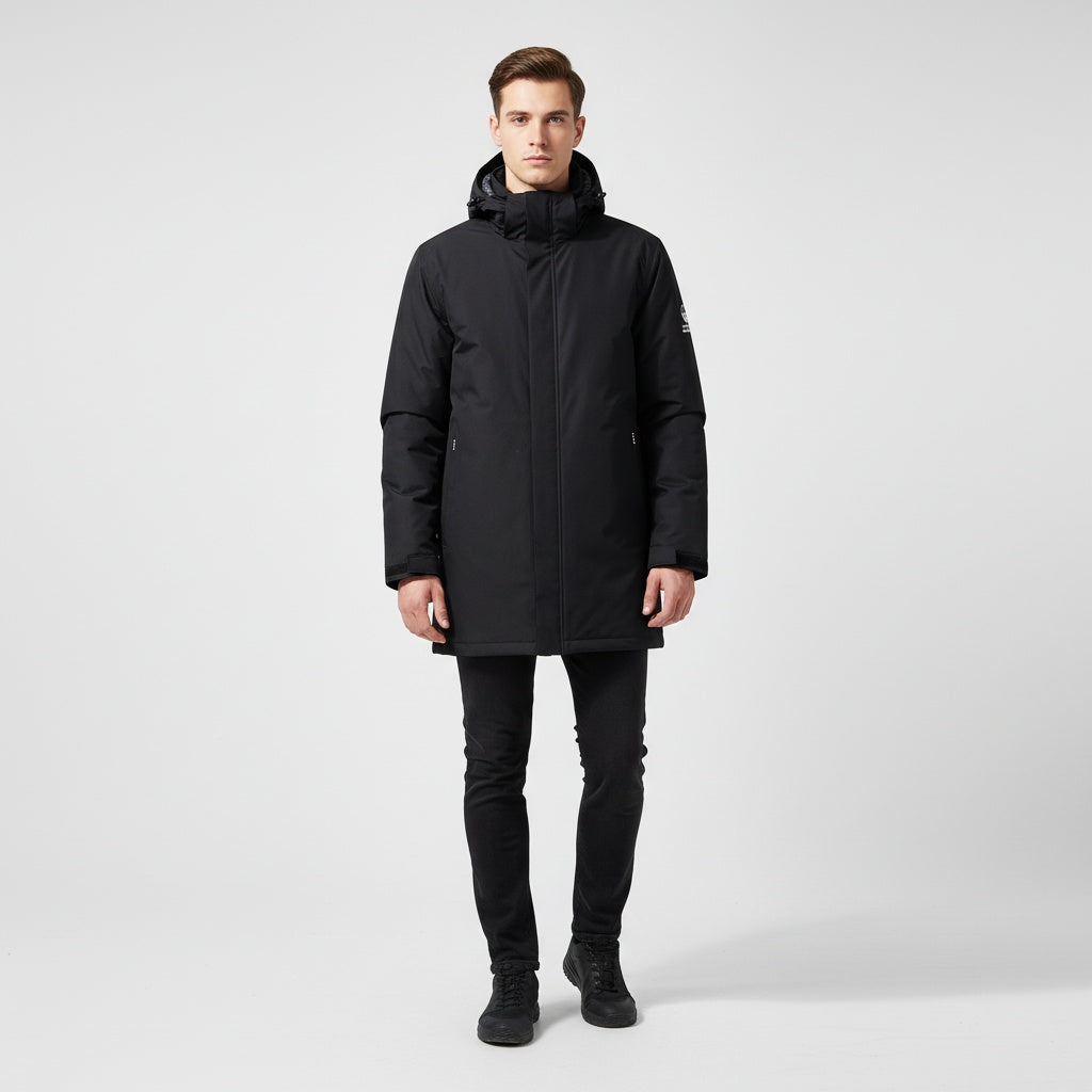 Rodrigo | Parka Impermeável Homem com Capuz Ajustável