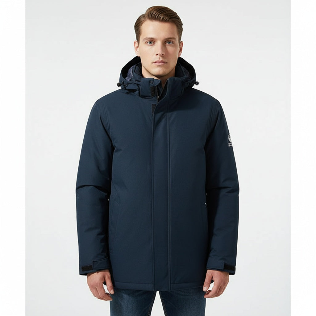 Rodrigo | Parka Impermeável Homem com Capuz Ajustável