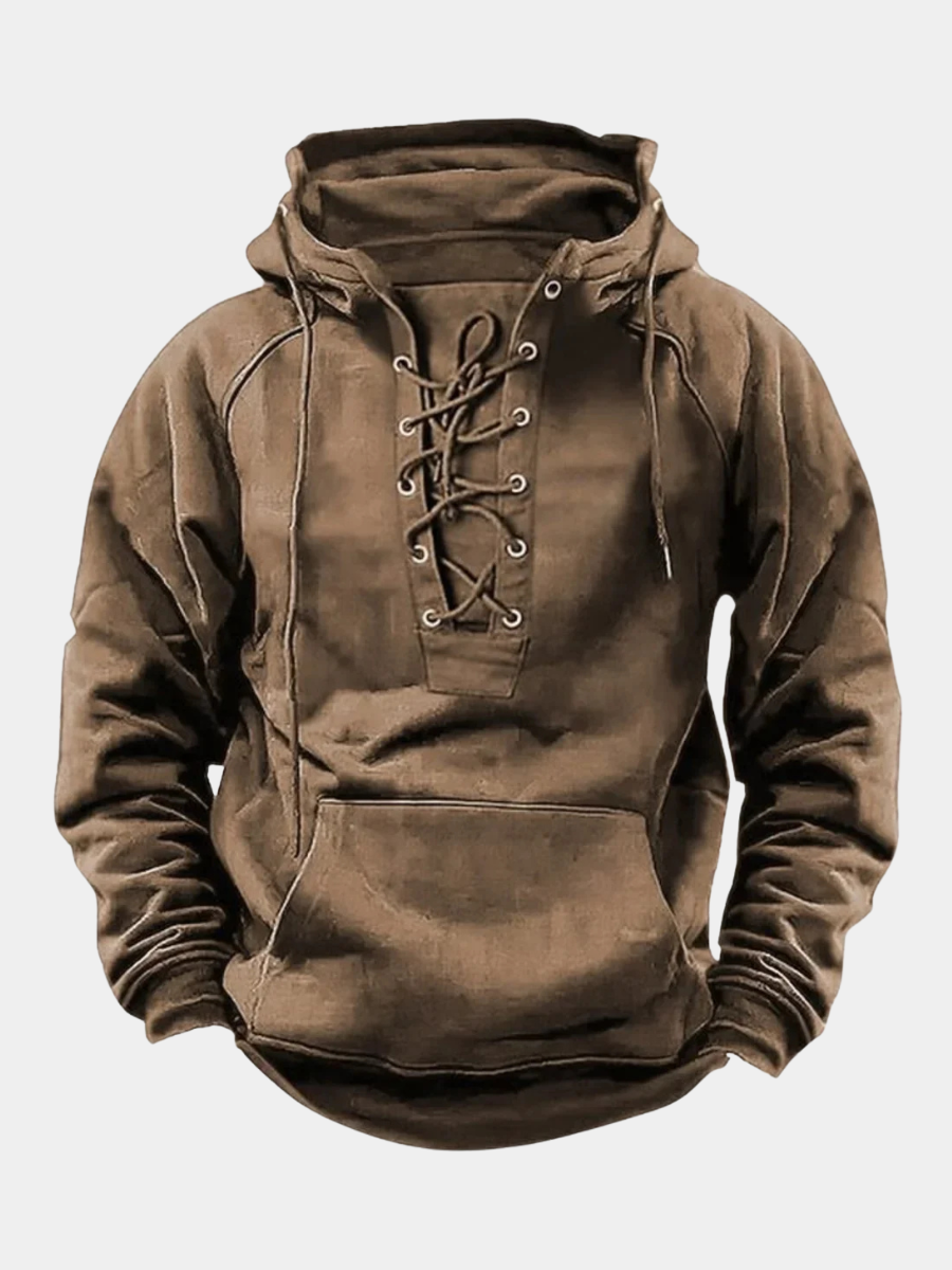 Rodrigo | Sweatshirt Homem com Capuz e Cordões Estilo Vintage