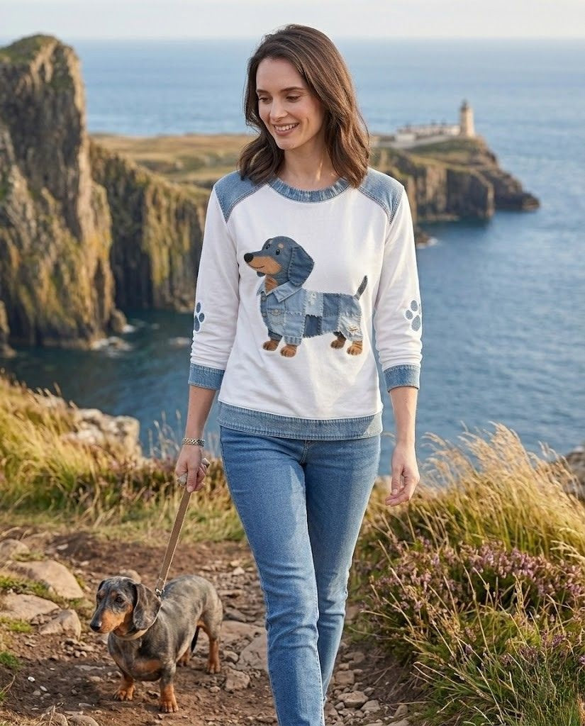 Sandra | Camisola Gráfica Estampada Mulher Manga Comprida