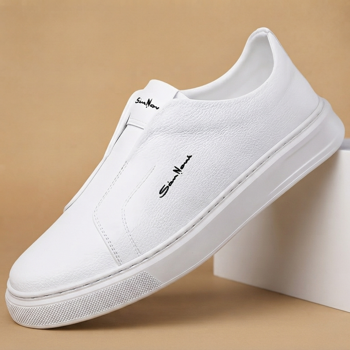 Sapatilhas Casual Slip-On Homem Couro Vegan Plataforma