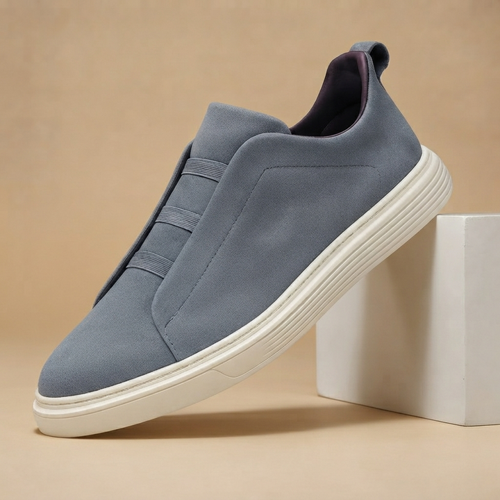 Sapatilhas de Camurça Slip-On Homem Sola Chunky