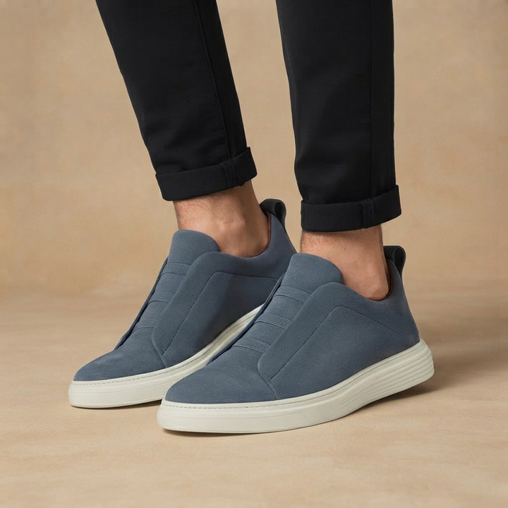 Sapatilhas de Camurça Slip-On Homem Sola Chunky