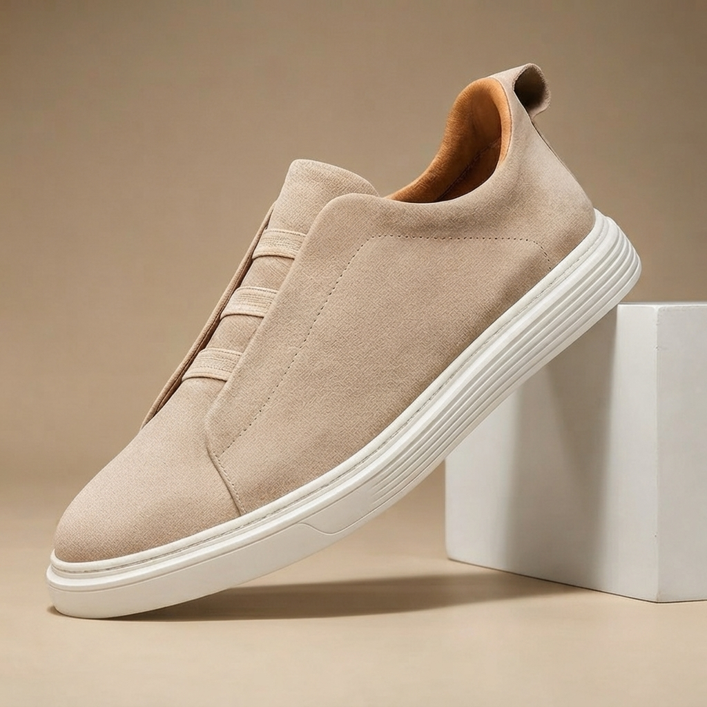 Sapatilhas de Camurça Slip-On Homem Sola Chunky
