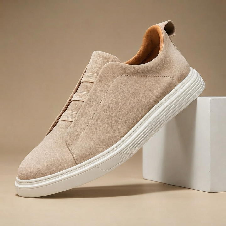 Sapatilhas de Camurça Slip-On Homem Sola Chunky