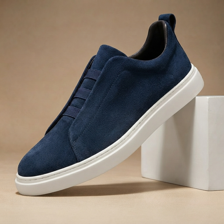 Sapatilhas de Camurça Slip-On Homem Sola Chunky