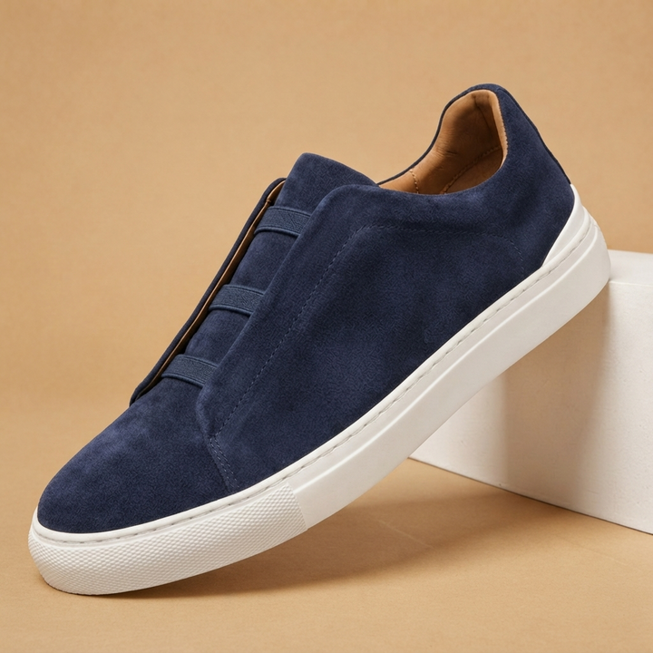 Sapatilhas de Camurça Slip-On Homem Sola Plana