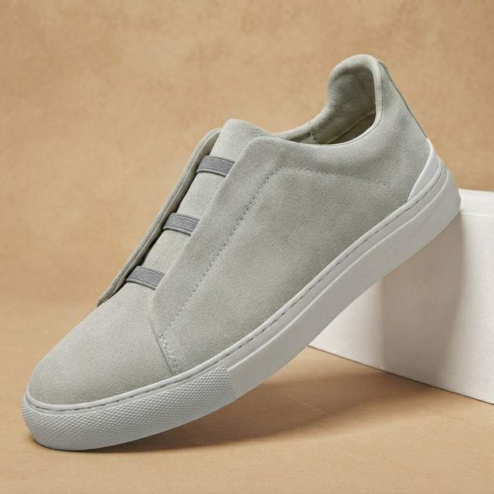 Sapatilhas de Camurça Slip-On Homem Sola Plana