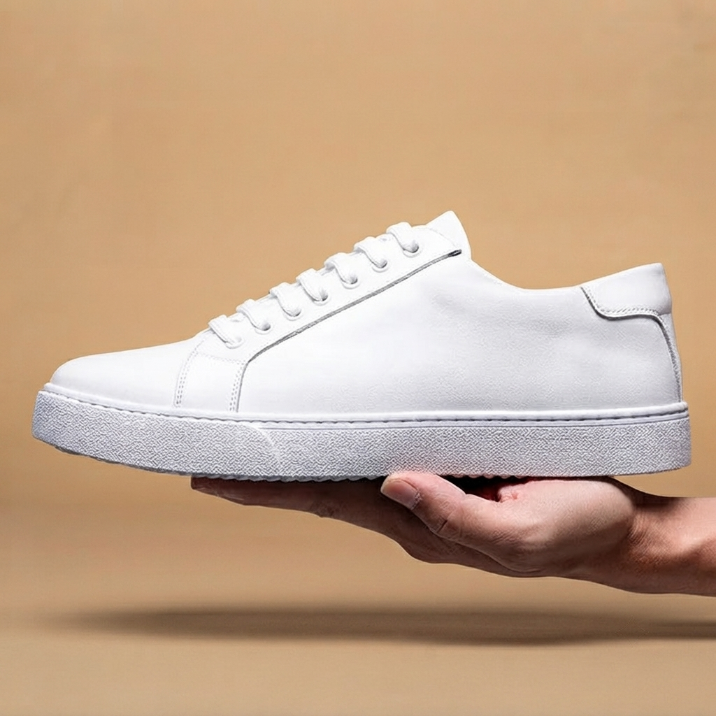 Sapatilhas de Couro Homem Casual Elegante com Atacadores