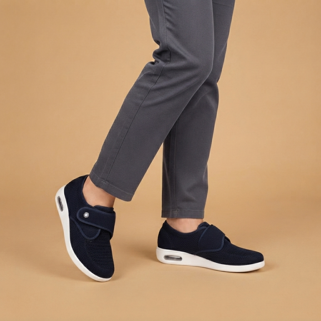 Sapatos Ortopédicos Mulher Velcro Sola de Ar