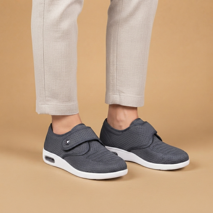 Sapatos Ortopédicos Mulher Velcro Sola de Ar