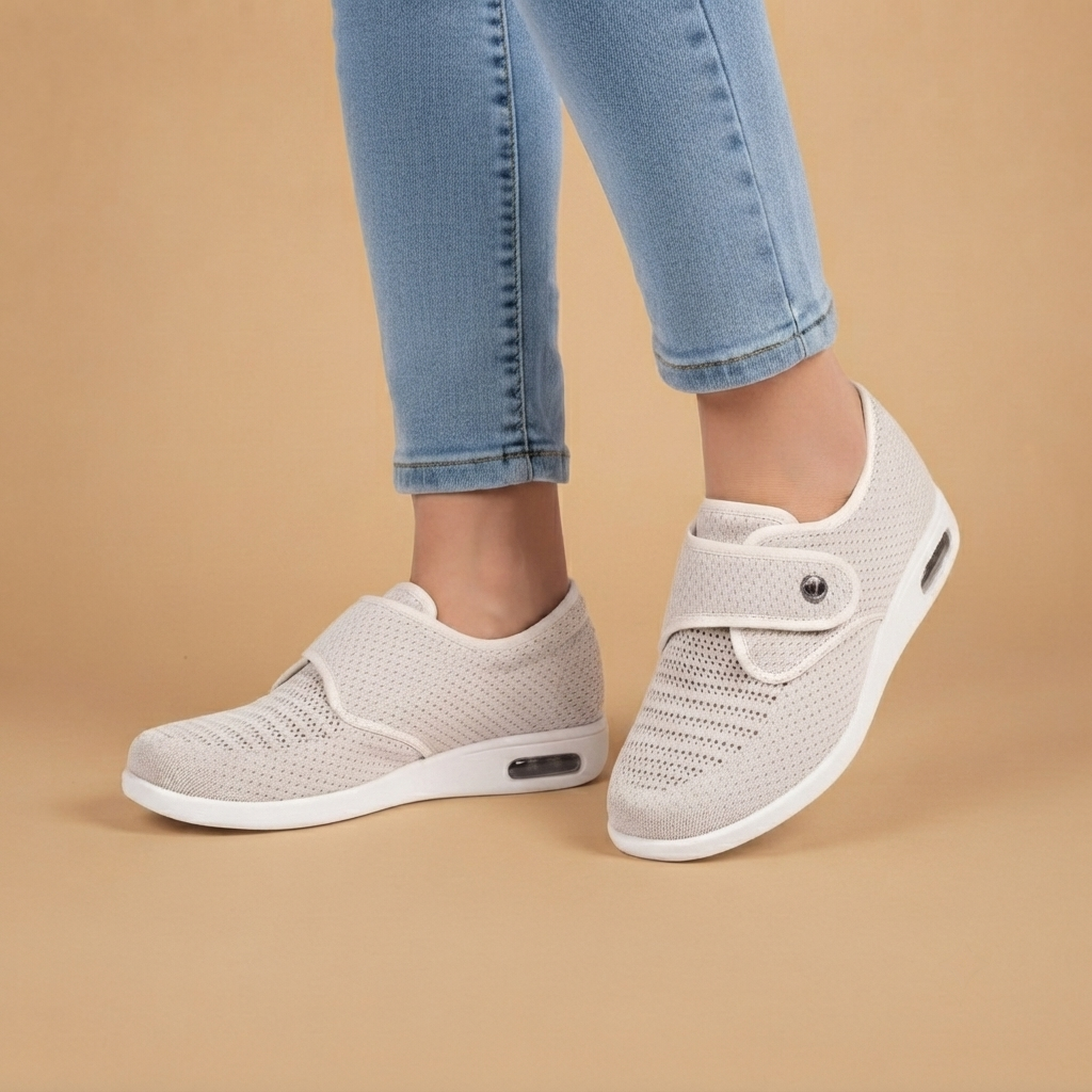 Sapatos Ortopédicos Mulher Velcro Sola de Ar