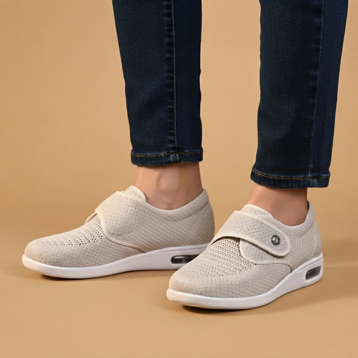 Sapatos Ortopédicos Mulher Velcro Sola de Ar