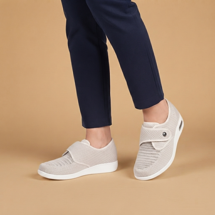 Sapatos Ortopédicos Mulher Velcro Sola de Ar