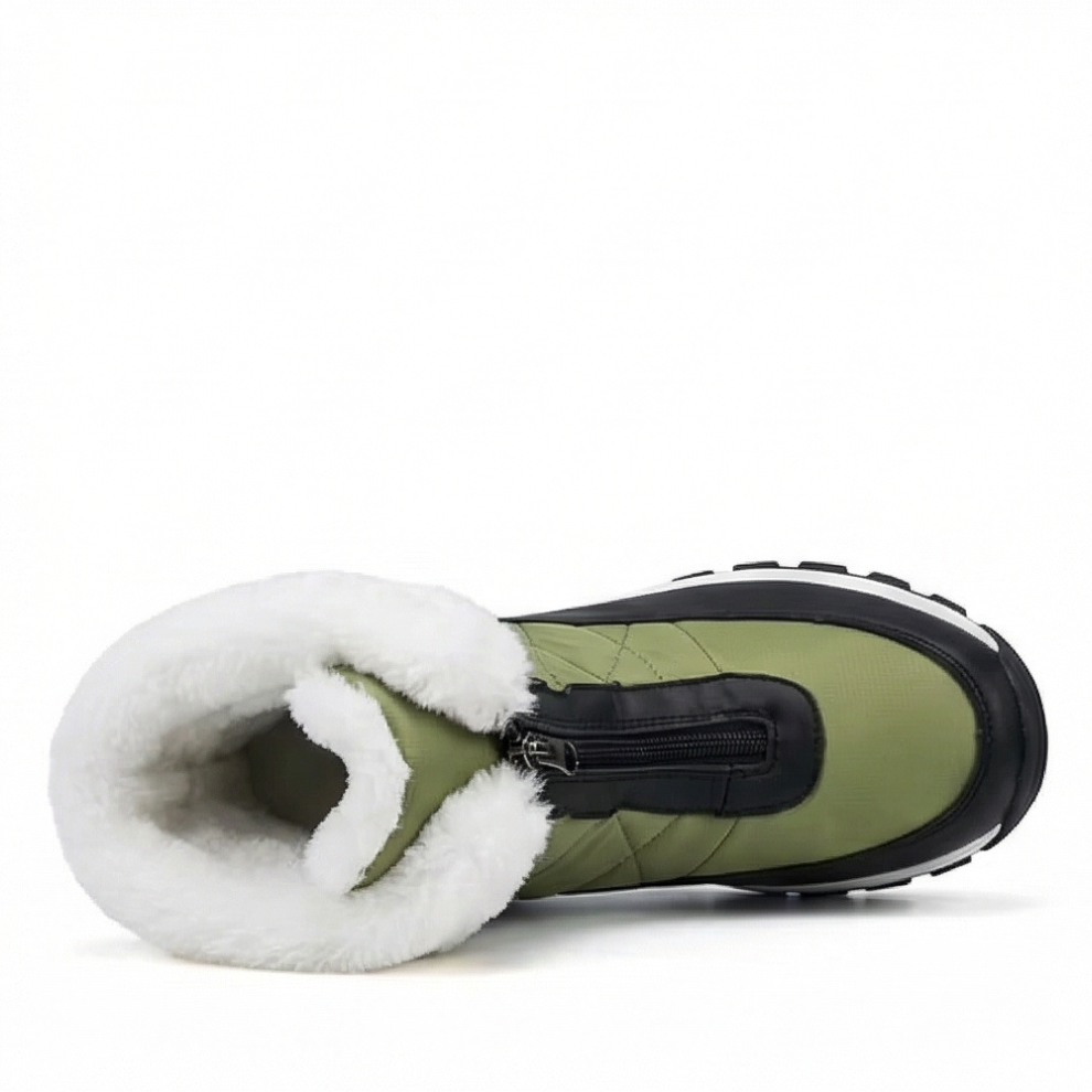 Sara | Botas de Neve Impermeáveis Mulher Forro Pelo Fecho Frontal
