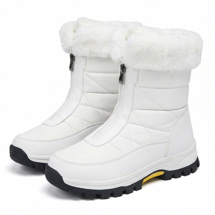 Sara | Botas de Neve Impermeáveis Mulher Forro Pelo Fecho Frontal