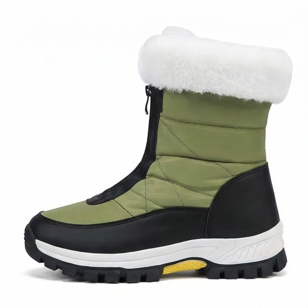 Sara | Botas de Neve Impermeáveis Mulher Forro Pelo Fecho Frontal