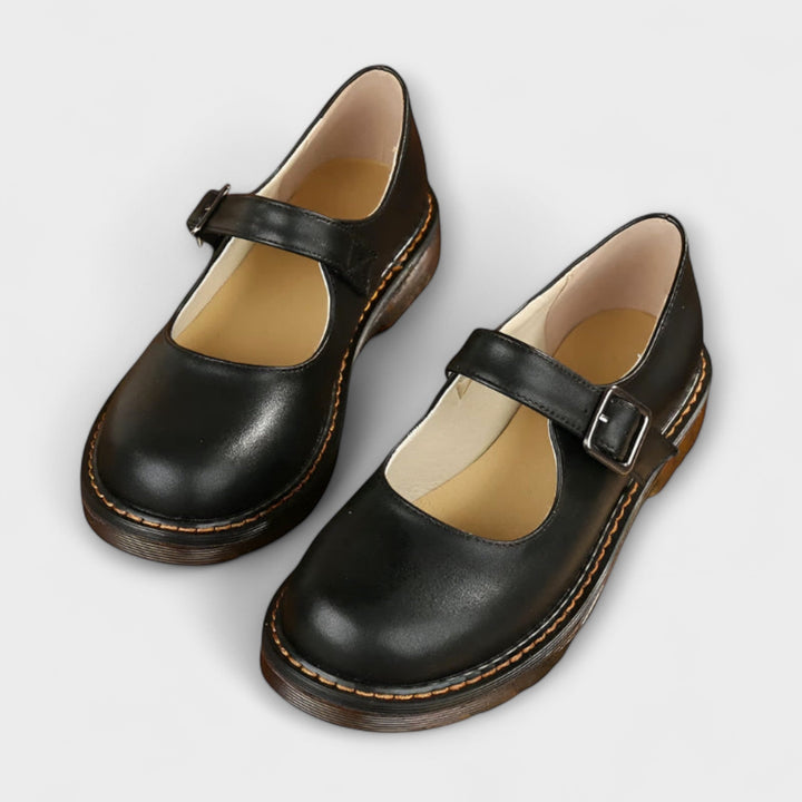 Sara | Sapatos Mary Jane Mulher Sola Grossa Fivela