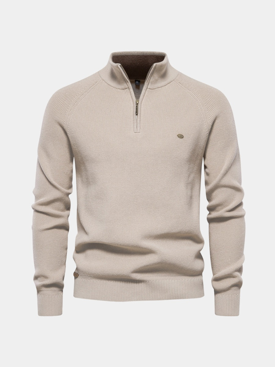 Sérgio | Camisola com Fecho Homem Quarter Zip Malha