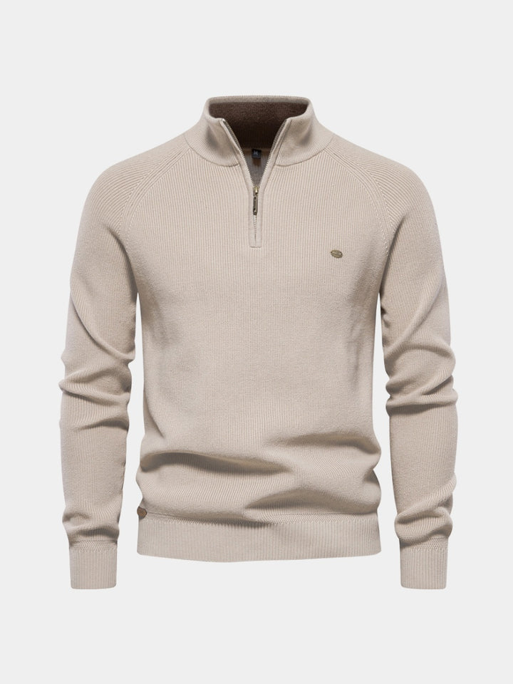 Sérgio | Camisola com Fecho Homem Quarter Zip Malha