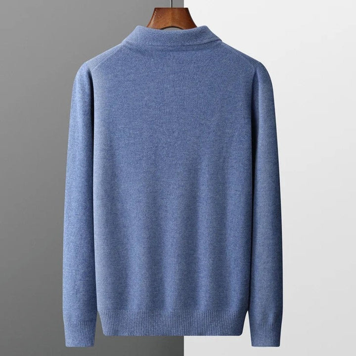 Sérgio | Camisola de Malha Cashmere Homem Polo Manga Longa