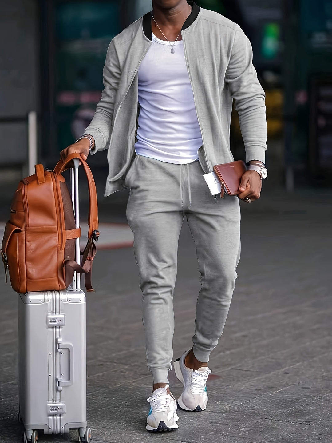 Sérgio | Conjunto de Treino Homem Jogger com Jaqueta Zip