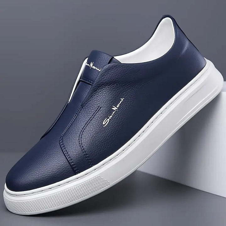 Sérgio | Sneakers de Couro Homem Slip-On Sola Alta