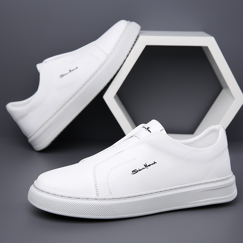 Sérgio | Sneakers de Couro Homem Slip-On Sola Alta