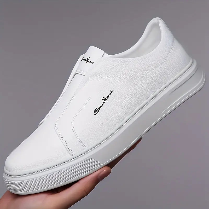 Sérgio | Sneakers de Couro Homem Slip-On Sola Alta