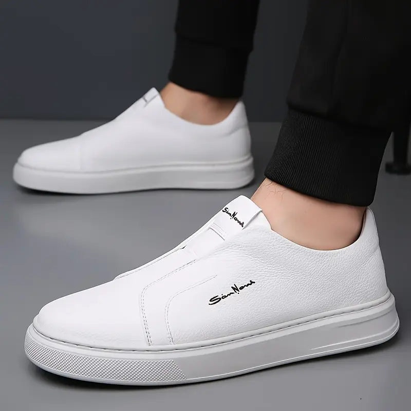 Sérgio | Sneakers de Couro Homem Slip-On Sola Alta