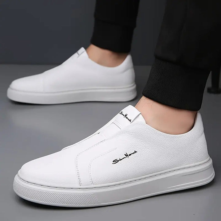 Sérgio | Sneakers de Couro Homem Slip-On Sola Alta