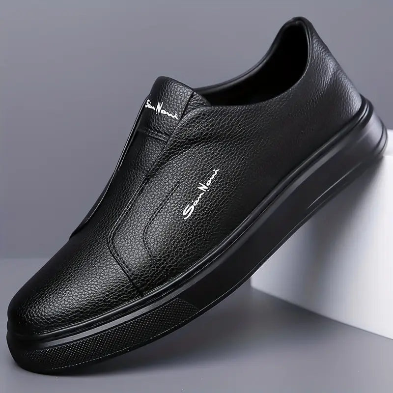 Sérgio | Sneakers de Couro Homem Slip-On Sola Alta