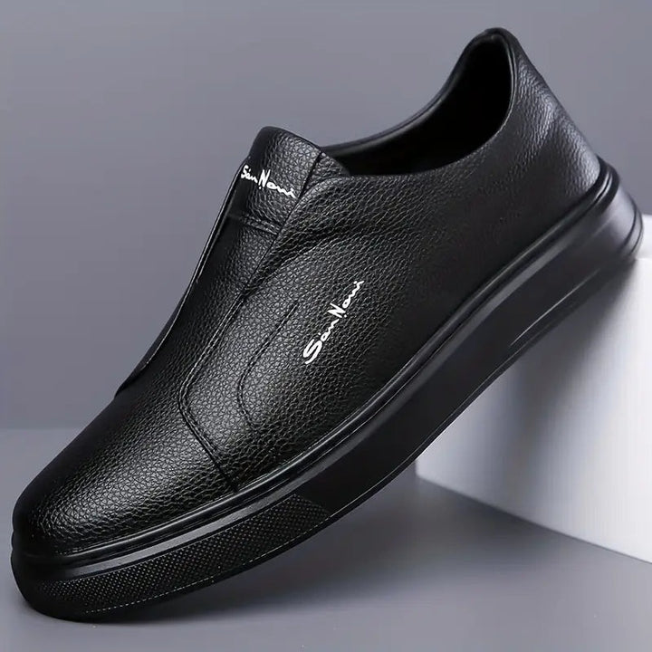 Sérgio | Sneakers de Couro Homem Slip-On Sola Alta