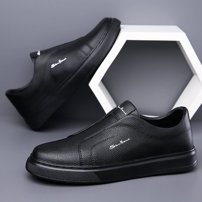Sérgio | Sneakers de Couro Homem Slip-On Sola Alta