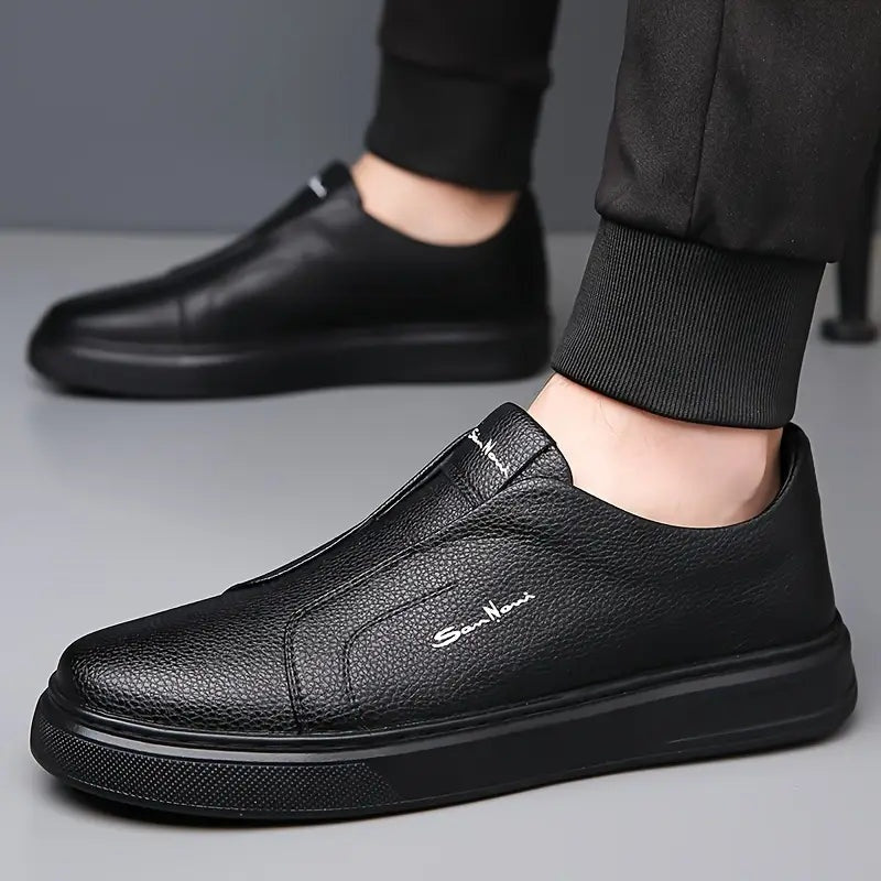 Sérgio | Sneakers de Couro Homem Slip-On Sola Alta