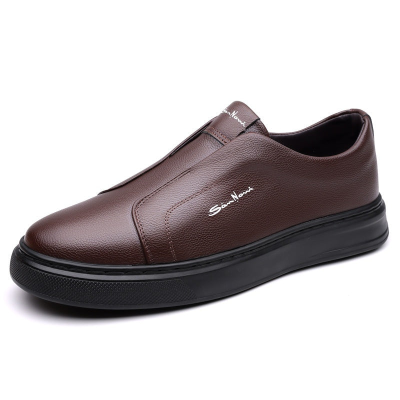 Sérgio | Sneakers de Couro Homem Slip-On Sola Alta