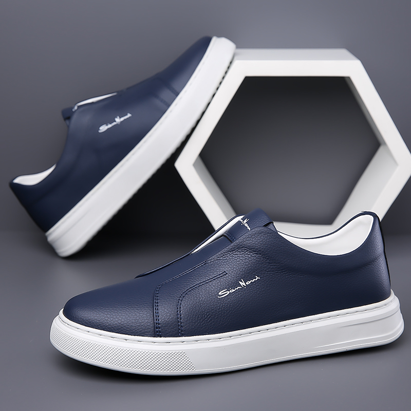 Sérgio | Sneakers de Couro Homem Slip-On Sola Alta