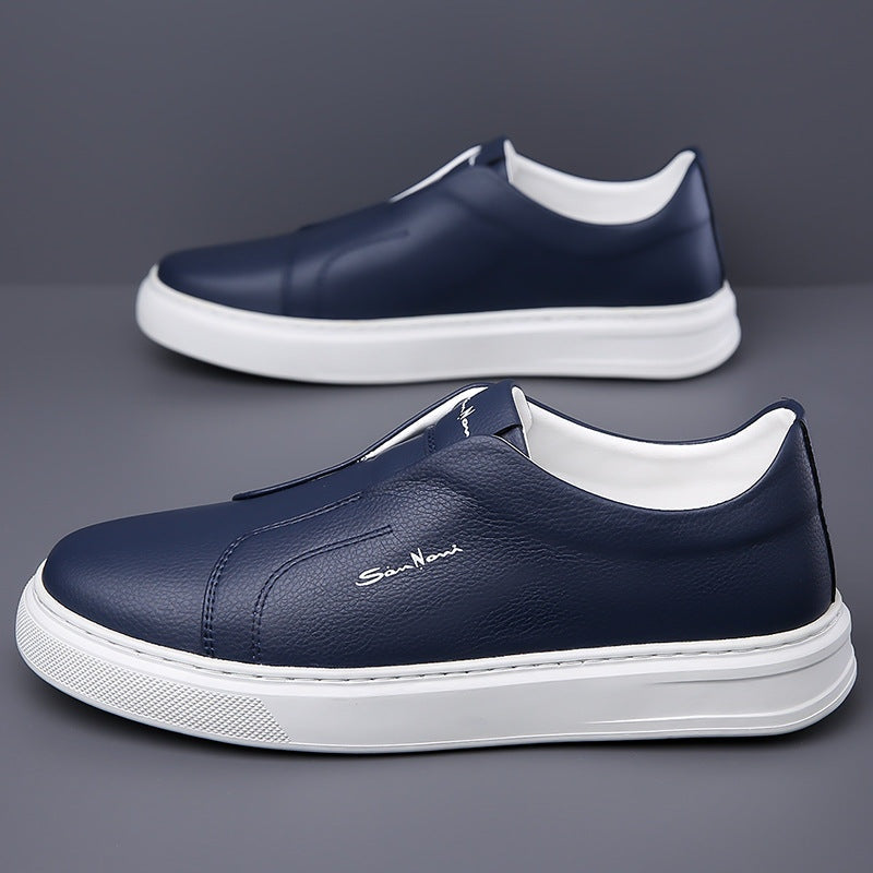 Sérgio | Sneakers de Couro Homem Slip-On Sola Alta