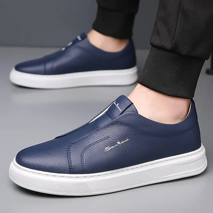 Sérgio | Sneakers de Couro Homem Slip-On Sola Alta