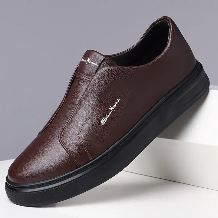 Sérgio | Sneakers de Couro Homem Slip-On Sola Alta