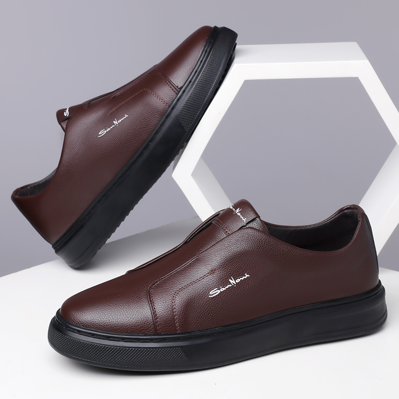 Sérgio | Sneakers de Couro Homem Slip-On Sola Alta