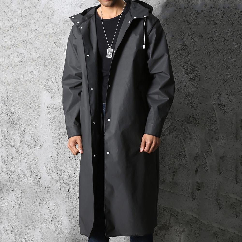 Simão | Capa de Chuva Impermeável Homem Comprida com Capuz