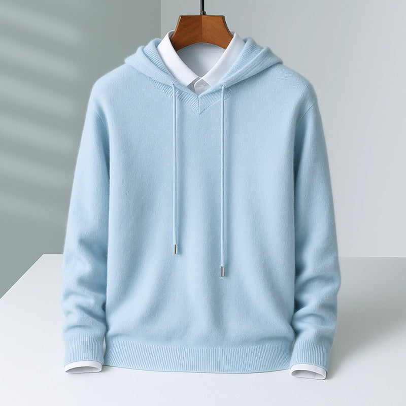 Simão | Hoodie de Cashmere Homem com Capuz Cordão