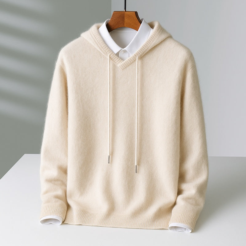 Simão | Hoodie de Cashmere Homem com Capuz Cordão