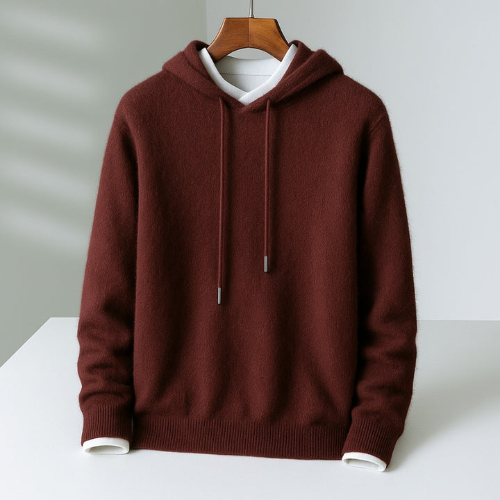 Simão | Hoodie de Cashmere Homem com Capuz Cordão