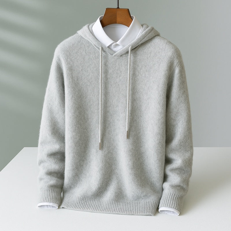 Simão | Hoodie de Cashmere Homem com Capuz Cordão