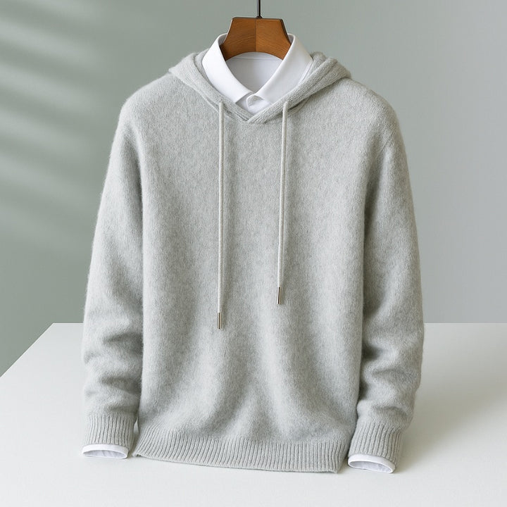 Simão | Hoodie de Cashmere Homem com Capuz Cordão