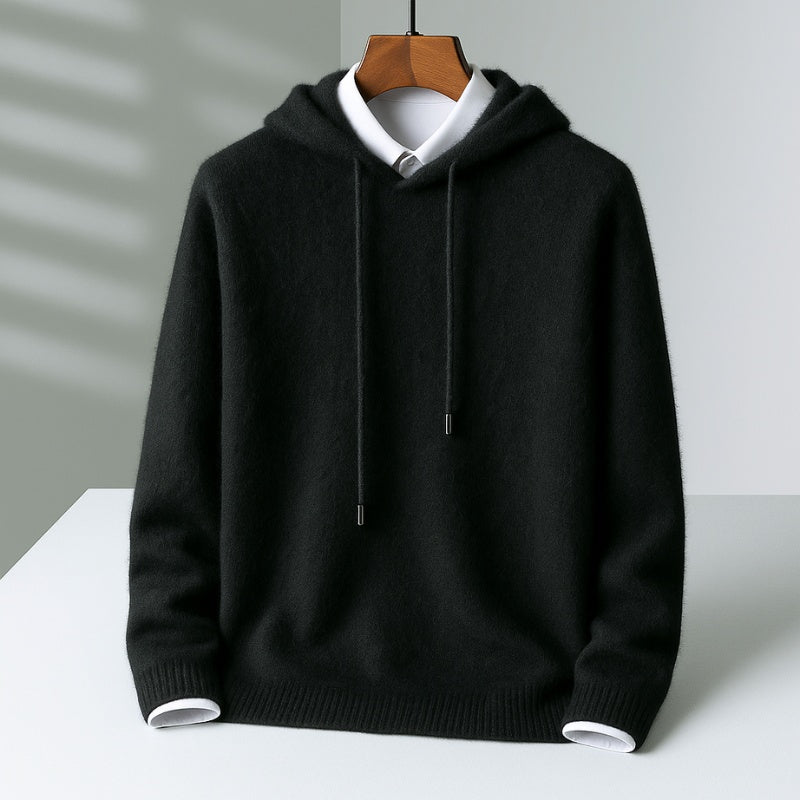 Simão | Hoodie de Cashmere Homem com Capuz Cordão