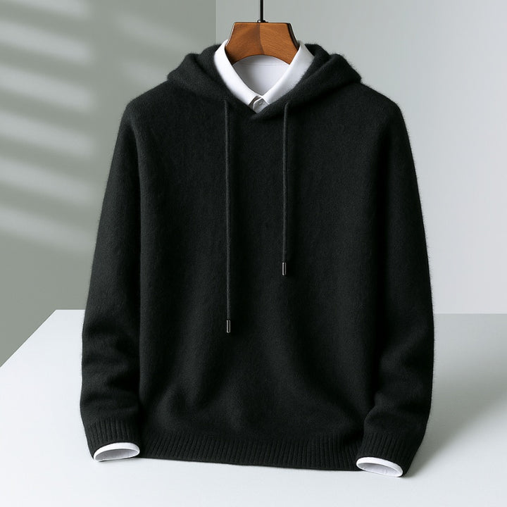 Simão | Hoodie de Cashmere Homem com Capuz Cordão