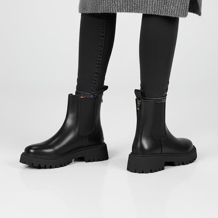 Sofia | Chelsea Boots Mulher Sola Grossa Biqueira Redonda